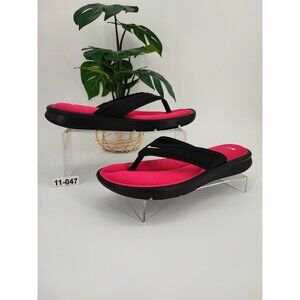 Nike Ultra Comfort Thong Women's Size 11 US Synthetic Black Sandals 882697-002